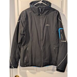 KJUS Coat Womens 42 Large XL Black Ski Jacket Ch-6330 Cham Dermizax Waterproof